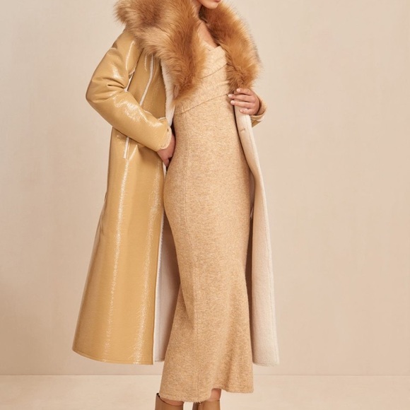 Cult Gaia coat with fur trim - Picture 2 of 4